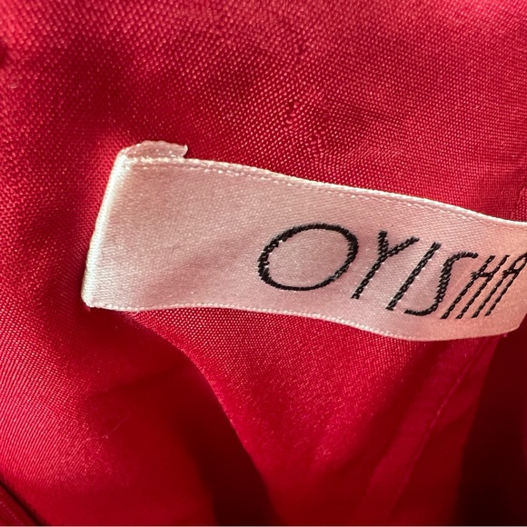 Oyisha floor length flowy gown dress 16 formal bridesmaid party dance dark red - Picture 7 of 12